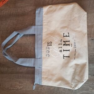 Inspirational canvas tote bag " God is Good all the Time
